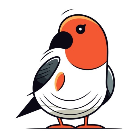 Bullfinch. vector illustration. isolated on a white background.