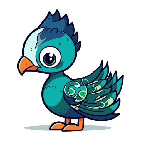 Pigeon Bird Cartoon Mascot Character Vector Illustration.