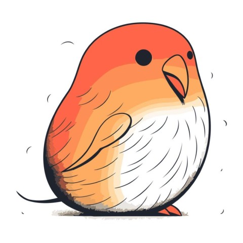 Cute little bird. Vector illustration of a cute little bird.