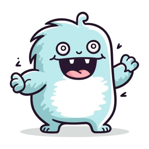 Cute Monster Cartoon Mascot Character Vector Illustration Design