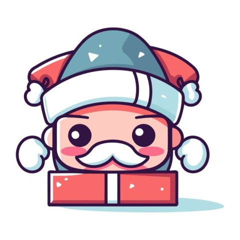 Santa Claus cartoon character. Merry Christmas and Happy New Yea