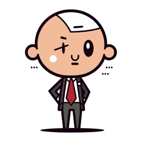 Businessman feeling sad   Cartoon Vector Illustration