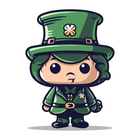 Leprechaun Cute Cartoon Mascot Vector Illustration