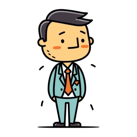 Businessman cartoon character. Vector illustration of businessma