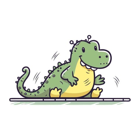 Crocodile. Cute cartoon character. Vector illustration.