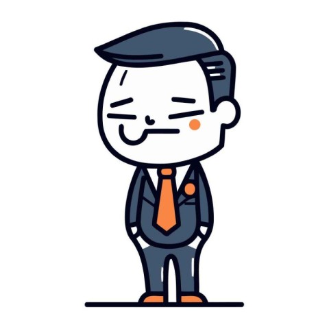 Vector illustration of businessman cartoon character in flat des