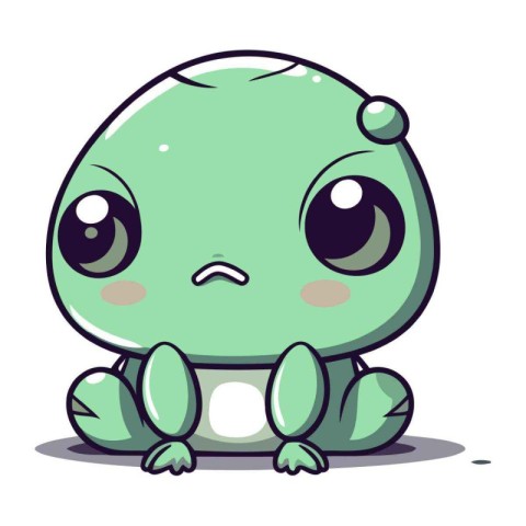 Cute little frog cartoon mascot vector illustration. Cute cartoo