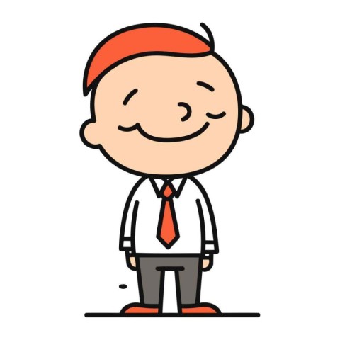 Businessman Smiling   Cartoon Vector Illustration