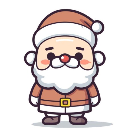 Santa Claus character design. Cute Cartoon Santa Claus vector il