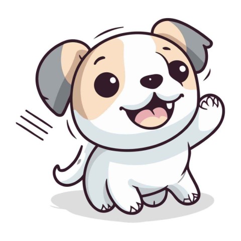 Cute dog cartoon vector illustration. Cute dog vector illustrati