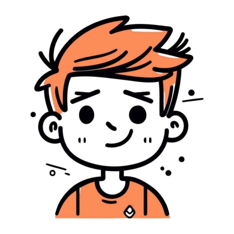 Vector illustration of a boy who has a toothache. Line art.