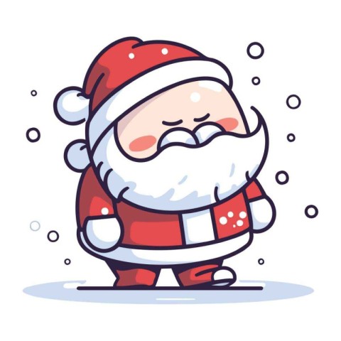 santa claus vector illustration. merry christmas cartoon charact