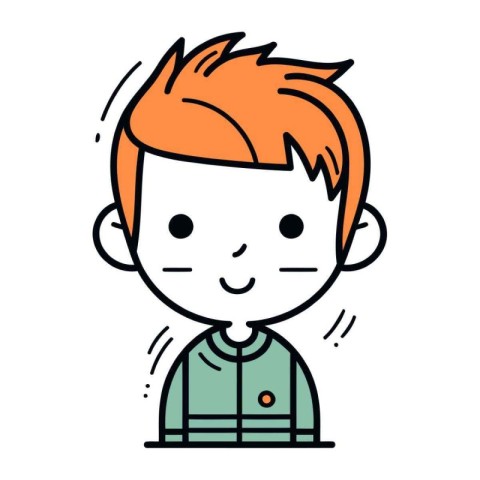 cute little boy with hairstyle and casual clothes vector illustr