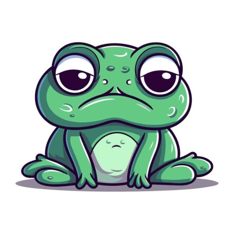 Frog mascot cartoon style isolated on a white background vector