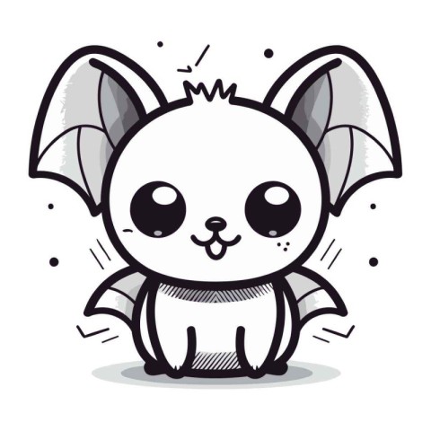 Cute cartoon cat. Vector illustration in doodle style.