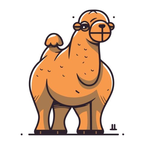 Camel. Vector illustration. Isolated on a white background.