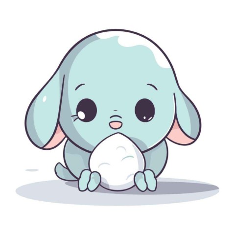 Cute elephant cartoon character vector illustration. Cute baby e