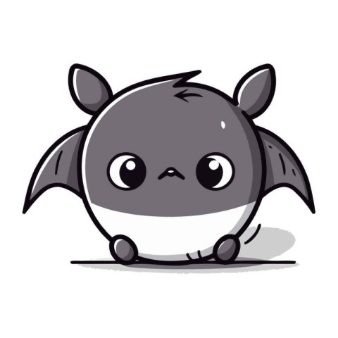 Cute Bat Cartoon Mascot Character Vector Illustration Design.