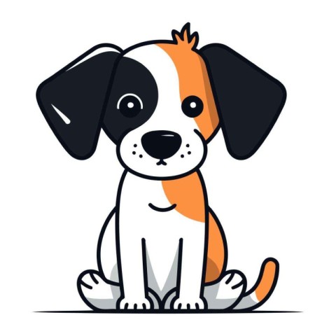 Cute dog vector illustration. Cute cartoon dog. Vector illustrat