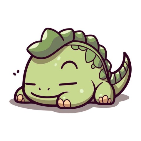 Cute baby dinosaur. Vector illustration of a cute baby dinosaur.