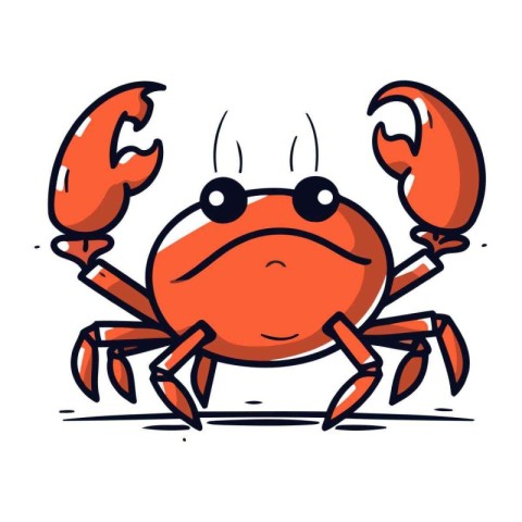 Crab icon. Vector illustration of a crab. Cartoon crab.