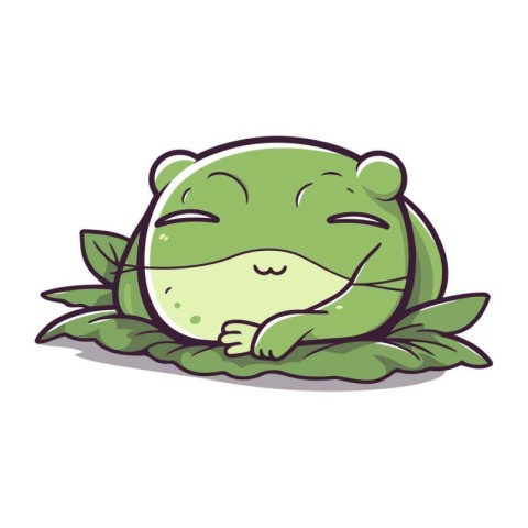 Grinning frog character cartoon style vector illustration. Funny