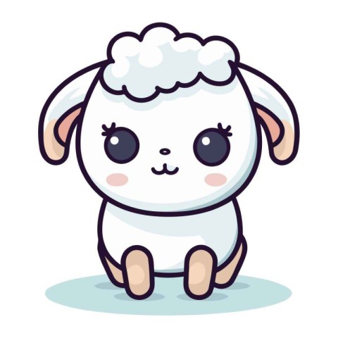 cute sheep cartoon isolated icon design. vector illustration eps