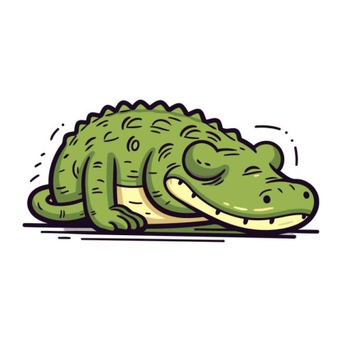 Crocodile icon. Vector illustration of a crocodile.