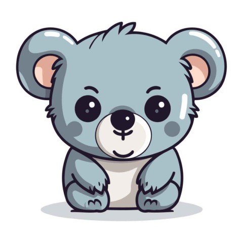 Cute cartoon koala. Vector illustration of a cute koala.