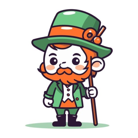 Leprechaun Mascot Character Vector Illustration Design