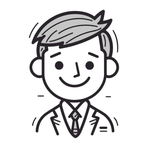 Businessman icon. Outline illustration of businessman icon for w