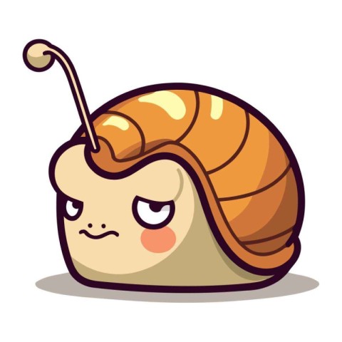 Snail character cartoon design. vector illustration. eps 10.