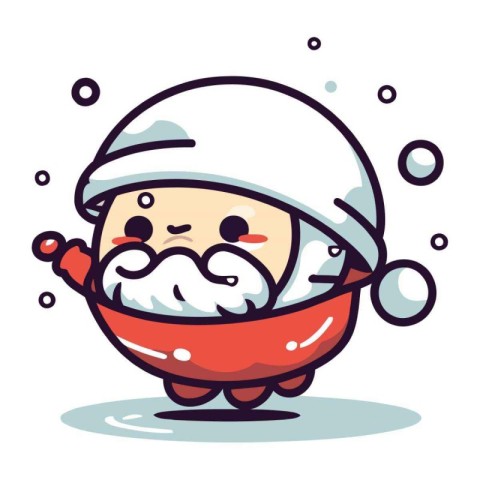 Santa Claus cartoon character vector illustration. Santa Claus c