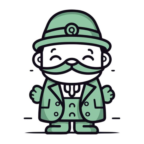 Cartoon Leprechaun Mascot Character Vector Illustration