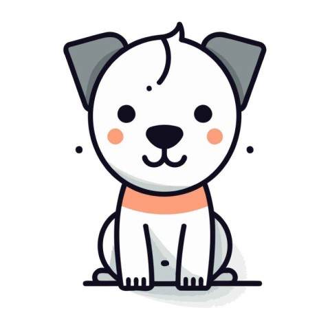 Cute dog vector illustration. Cute cartoon dog. Vector illustrat