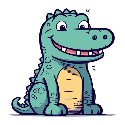 Cartoon crocodile. Vector illustration of a cartoon crocodile.