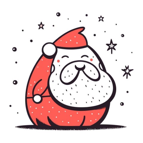 Santa Claus vector illustration. Christmas and New Year greeting