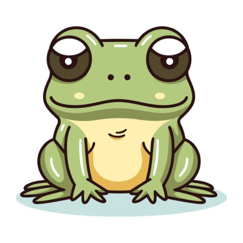 Frog. Cute cartoon character. Colorful vector illustration.