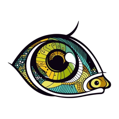 Eye of Providence. Tattoo design. Vector illustration isolated o