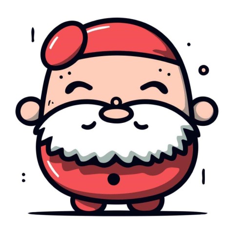 Santa Claus   Vector Cartoon Character Illustration. Christmas a