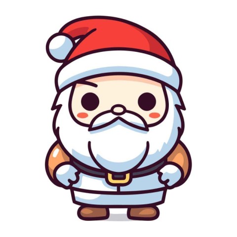 Santa Claus cartoon character. Merry Christmas and Happy New Yea