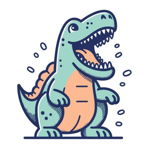 Cute cartoon crocodile. Vector illustration in doodle style.