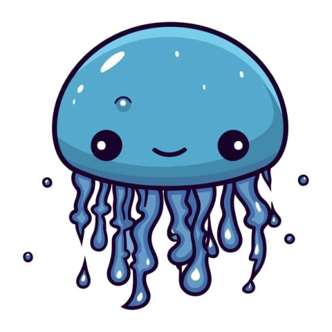 Jellyfish icon. Cartoon illustration of jellyfish vector icon fo