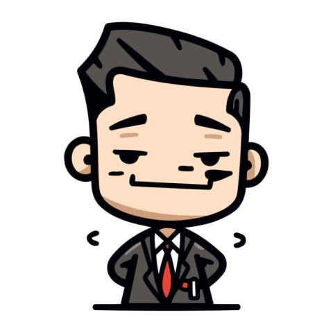 Angry Businessman   Cartoon Vector Illustration