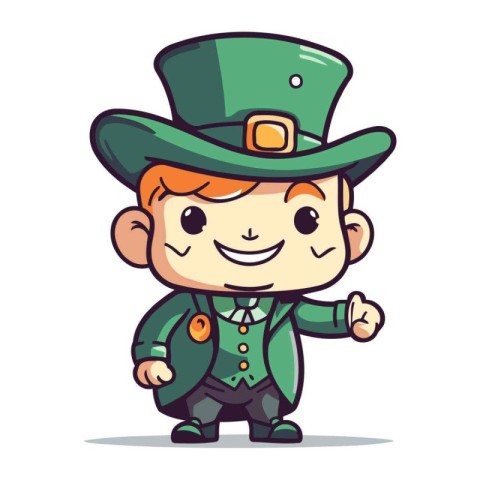 Leprechaun Cartoon Mascot Character Vector Illustration