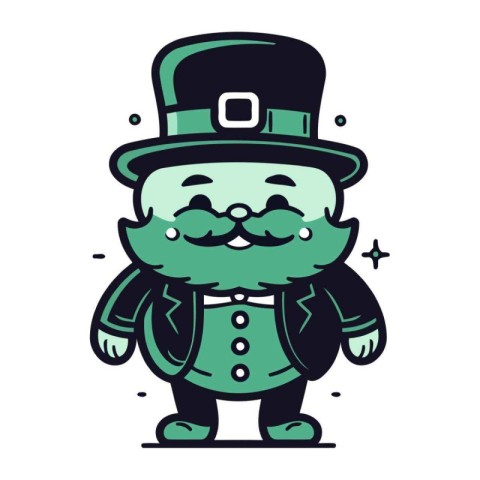 Leprechaun Cartoon Mascot Character Vector Illustration