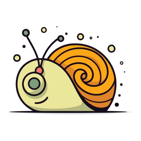 Snail icon. Cartoon illustration of snail vector icon for web de