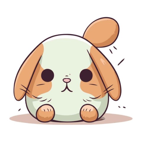 Cute cartoon dog. Vector illustration of a funny pet dog.