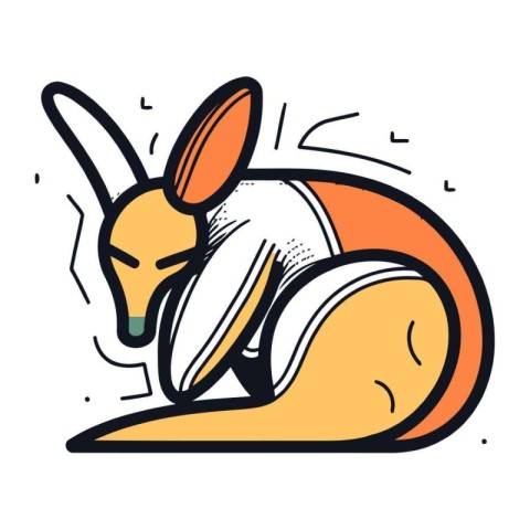 Kangaroo icon. Vector illustration of a kangaroo.