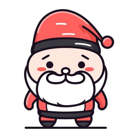 Santa Claus. Cute cartoon character for your design. Vector illu